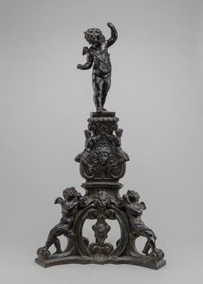 Andiron with Putto Finial, model c. 1600, cast probably 17th/18th century. Creator: Nicolò Roccatagliata