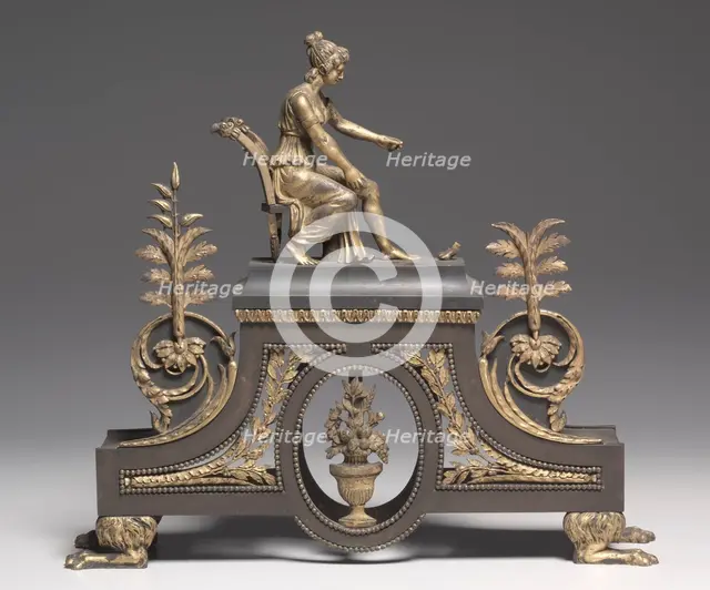 Andiron, c. 1790-1800. Creator: Unknown.