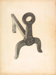 Andiron, c. 1937. Creator: Jack Staloff