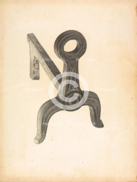 Andiron, c. 1937. Creator: Jack Staloff.