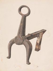 Andiron, c. 1938. Creator: Eugene Bartz