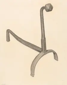 Andiron, c. 1938. Creator: Jack Staloff