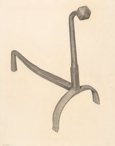 Andiron, c. 1938. Creator: Jack Staloff