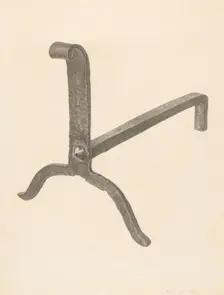 Andiron, c. 1939. Creator: Albert Taxson