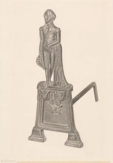 Andiron, c. 1939. Creator: Herman Bader
