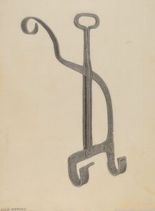 Andiron, c. 1939. Creator: Lazar Rubinstein
