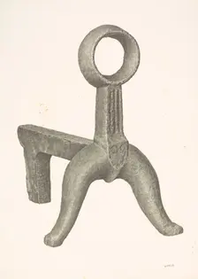 Andiron, c. 1940. Creator: Jacob Lipkin