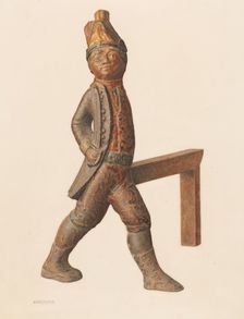 Andiron, c. 1942. Creator: Isidore Danziger