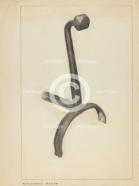 Andiron, c. 1953. Creator: Alexander Berth.