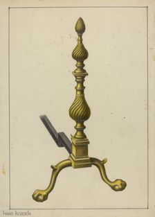 Andiron, c. 1953. Creator: Hans Korsch