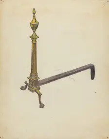 Andiron, c. 1953. Creator: Max Schwartz