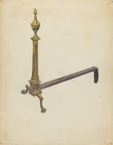 Andiron, c. 1953. Creator: Max Schwartz