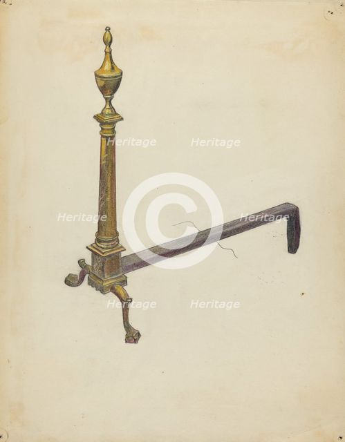 Andiron, c. 1953. Creator: Max Schwartz.
