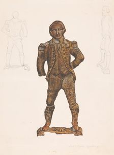 Andiron (George Washington), c. 1937. Creator: Josephine Lindley