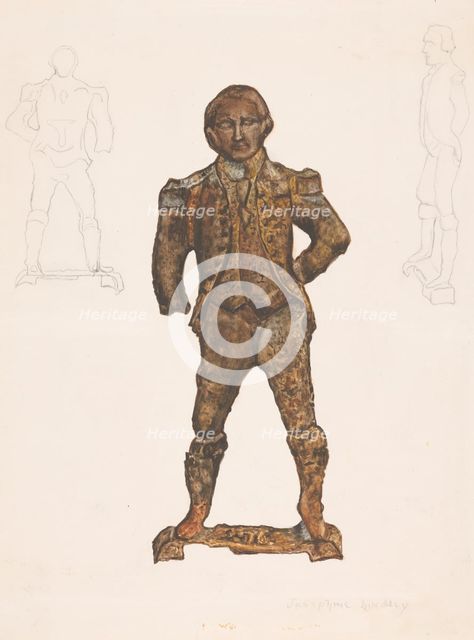 Andiron (George Washington), c. 1937. Creator: Josephine Lindley.