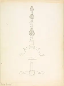 Andiron (one of pair), c. 1937. Creator: Hans Korsch
