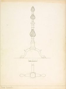 Andiron (one of pair), c. 1937. Creator: Hans Korsch
