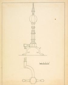 Andiron (one of pair), c. 1937. Creator: Hans Korsch