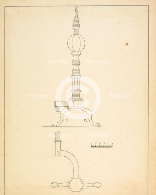 Andiron (one of pair), c. 1937. Creator: Hans Korsch.