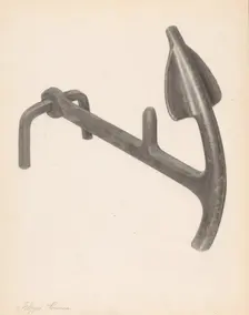 Andiron (one of pair), c. 1938. Creator: Filippo Porreca