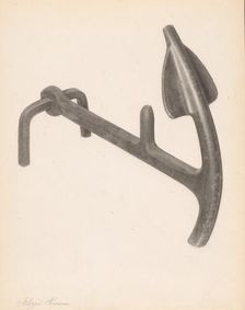 Andiron (one of pair), c. 1938. Creator: Filippo Porreca