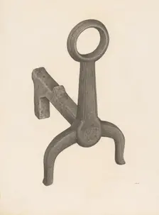 Andiron (one of pair), c. 1941. Creator: Jacob Lipkin