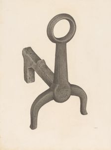 Andiron (one of pair), c. 1941. Creator: Jacob Lipkin