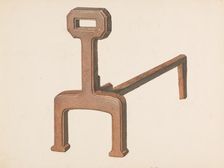 Andiron or Fire Dog, c. 1937. Creator: Carl Buergerniss