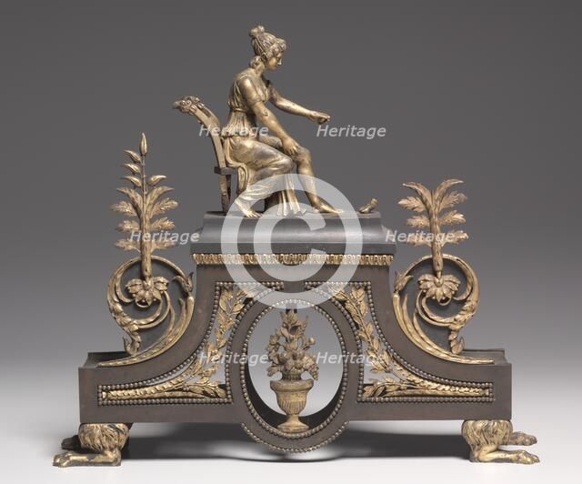 Andiron Pair , c. 1790-1800. Creator: Unknown.