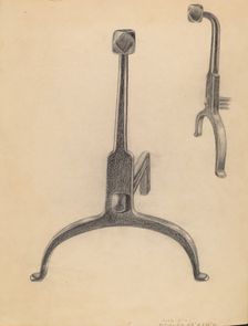 Andirons, 1935/1942. Creator: Gerald Bernhardt