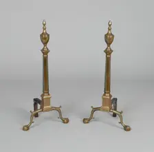 Andirons, c. 1790. Creator: Unknown