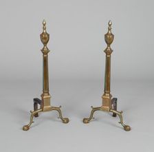 Andirons, c. 1790. Creator: Unknown