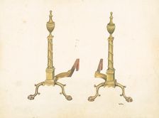 Andirons, c. 1938. Creator: Ray Price