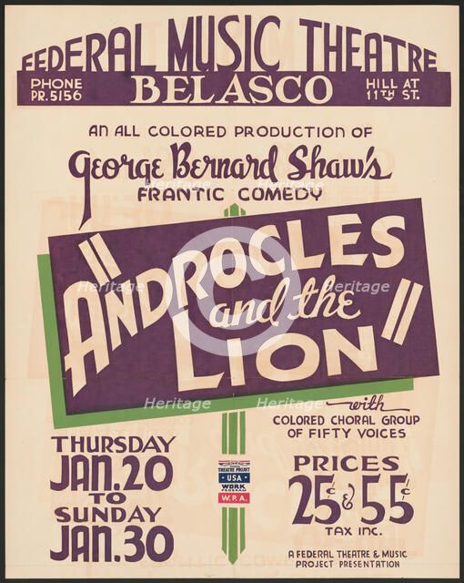Androcles and the Lion, [193-]. Creator: Unknown.