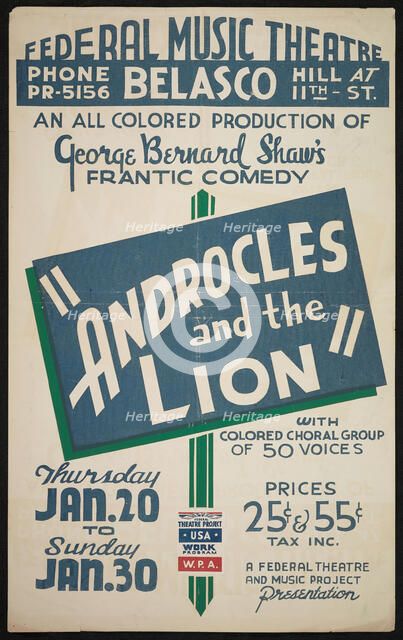 Androcles and the Lion, [193-]. Creator: Unknown.
