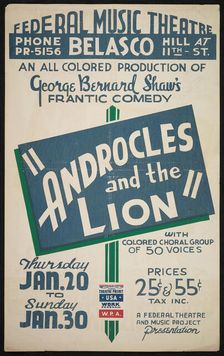 Androcles and the Lion, [193-]. Creator: Unknown
