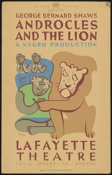 Androcles and the Lion (duplicate), New York, 1938. Creator: Unknown