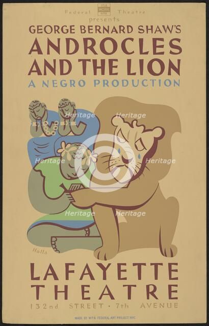 Androcles and the Lion, New York, 1938. Creator: Unknown.