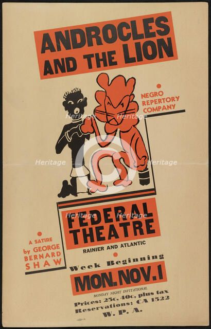 Androcles and the Lion, Seattle, [193-]. Creator: Unknown.