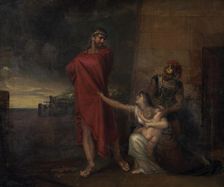 Andromache imploring Ulysses to spare the life of her son, 1810. Creator: George Dawe