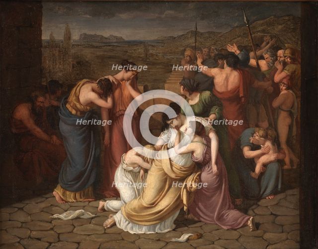 Andromache in Despair at the Sight of Hector's Body, 1803-1804. Creator: Johan Ludvig Gebhard Lund.