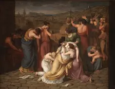 Andromache in Despair at the Sight of Hector's Body, 1803-1804. Creator: Johan Ludvig Gebhard Lund