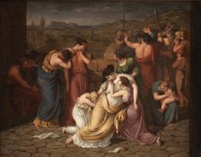 Andromache in Despair at the Sight of Hector's Body, 1803-1804. Creator: Johan Ludvig Gebhard Lund