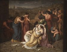 Andromache in Despair at the Sight of Hector's Body, 1803-1804. Creator: Johan Ludvig Gebhard Lund