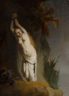 Andromeda Chained to the Rocks, c.1630. Creator: Rembrandt van Rhijn (1606-1669)