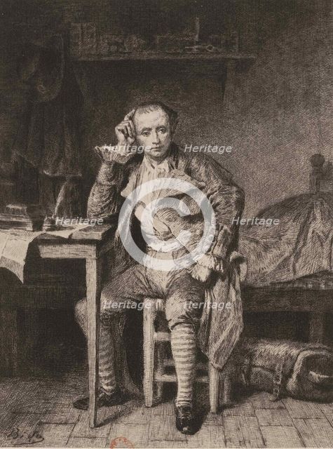 André Chénier at the Prison Saint-Lazare. Creator: Anonymous.