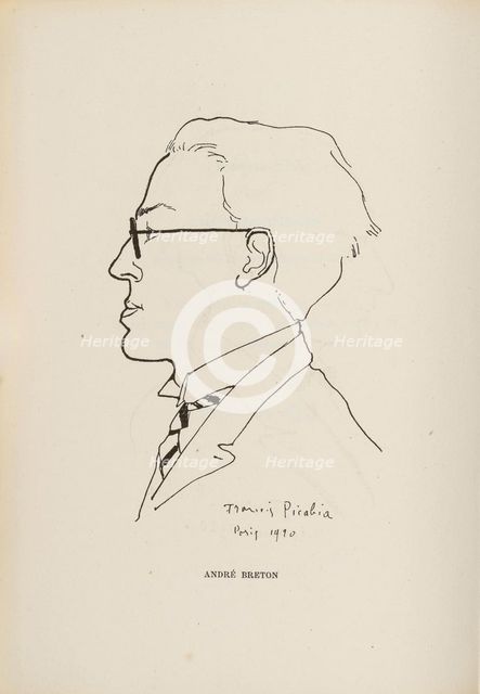 André Breton. From: Les Champs magnetiques, 1920. Creator: Francis Picabia.