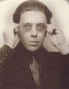 Andre Breton with glasses. Artist: Anonymous
