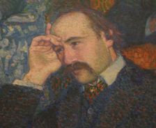 André Gide (1869-1951) Detail of The Lecture by Emile Verhaeren, 1903. Creator: Rysselberghe, Théo van (1862-1926)