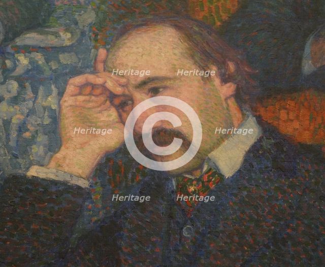 André Gide (1869-1951) Detail of The Lecture by Emile Verhaeren, 1903. Creator: Rysselberghe, Théo van (1862-1926).